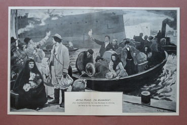 Kunst Druck Arthur Kampf 1890-1900 Die Auswanderer